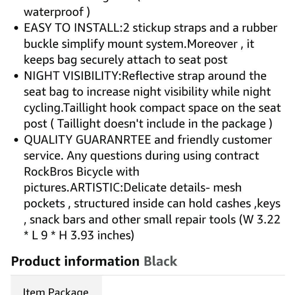 BOGO  New Rockbros Bicycle Saddle Bag- Waterproof 🚴‍♂️ 🚵‍♀️ - Picture 8 of 11